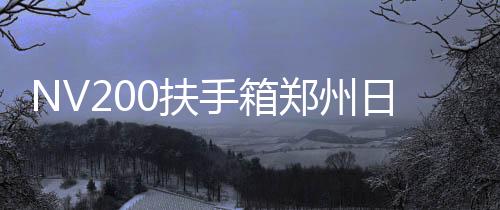NV200扶手箱郑州日产NV200中央加装专用手扶储物箱汽车用品配件下载